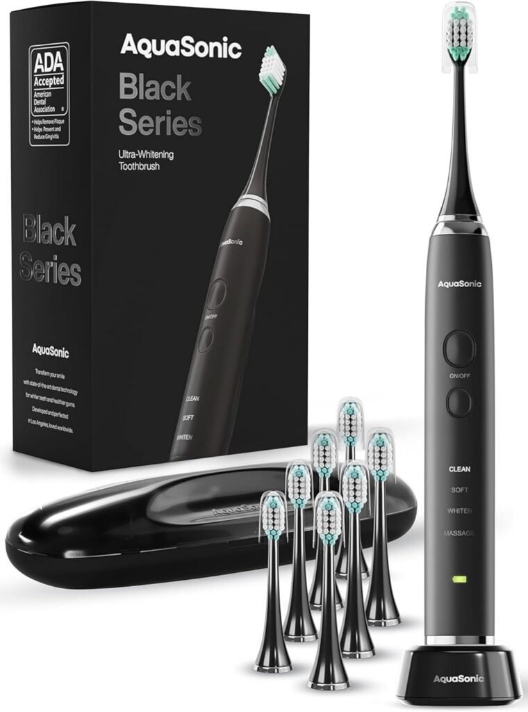 AquaSonic Black Series Ultra Whitening Electric Toothbrush
